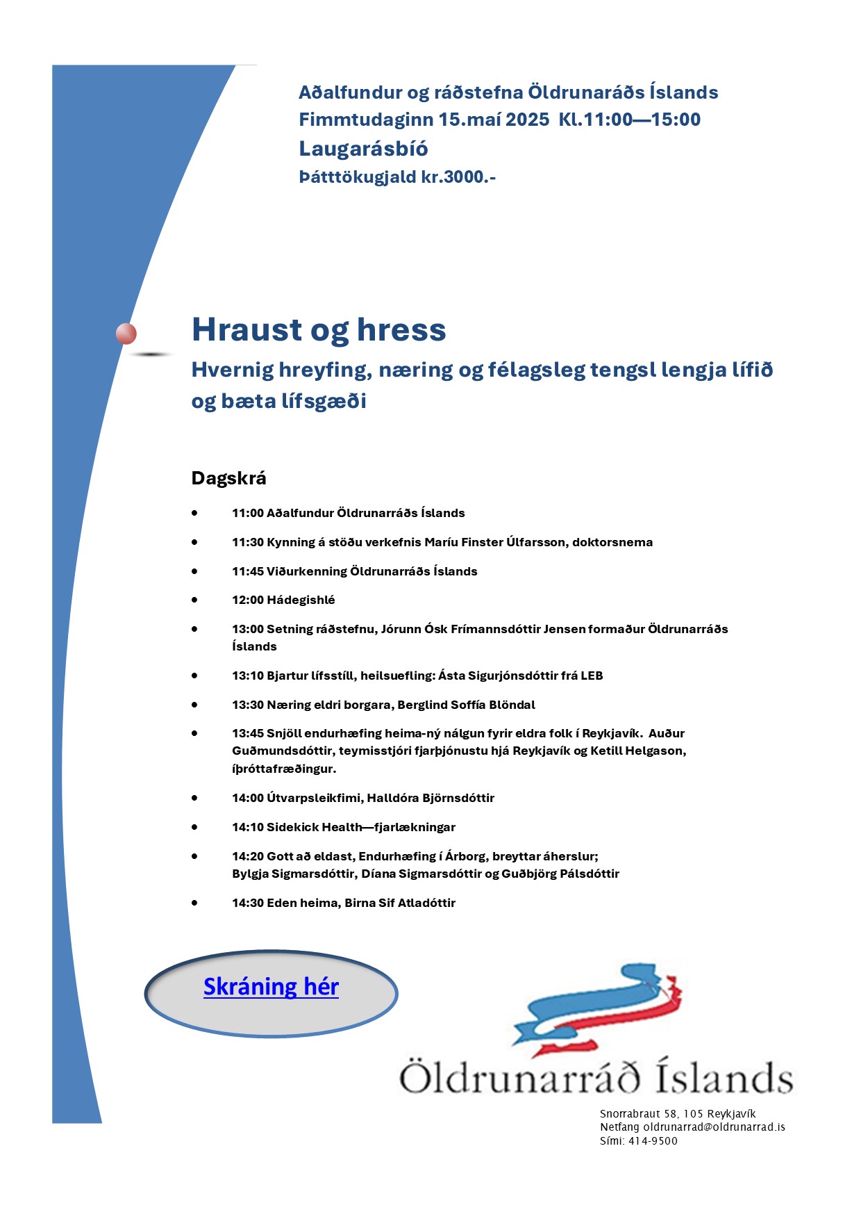 Auglýsing Hraust og hress maí 2025