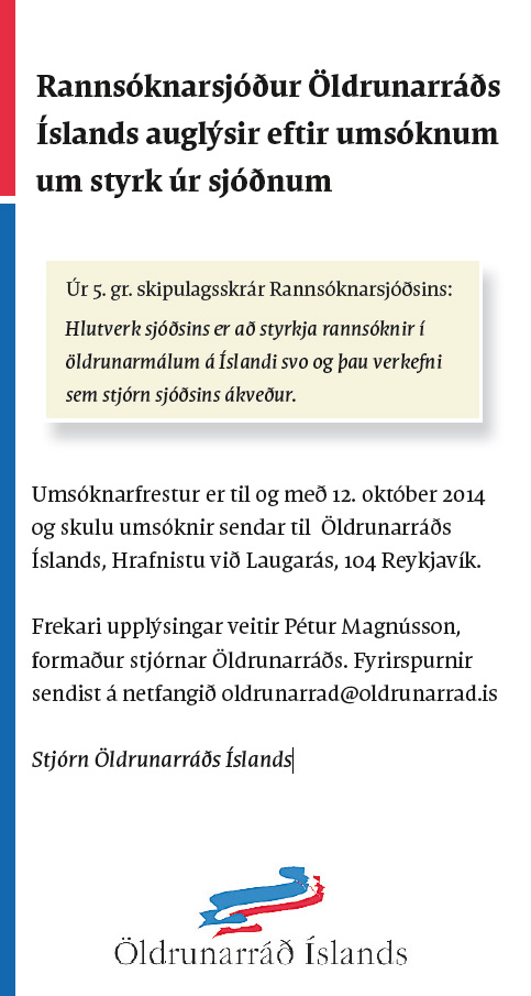 rannsoknarsjodur 2014 auglysing